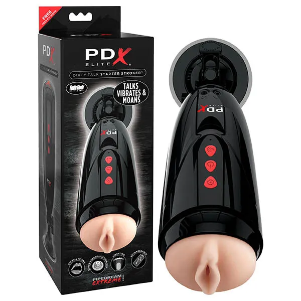 Windsor Male Sex Toys Pipedream Extreme Toyz Elite Dirty Talk Starter Stroker