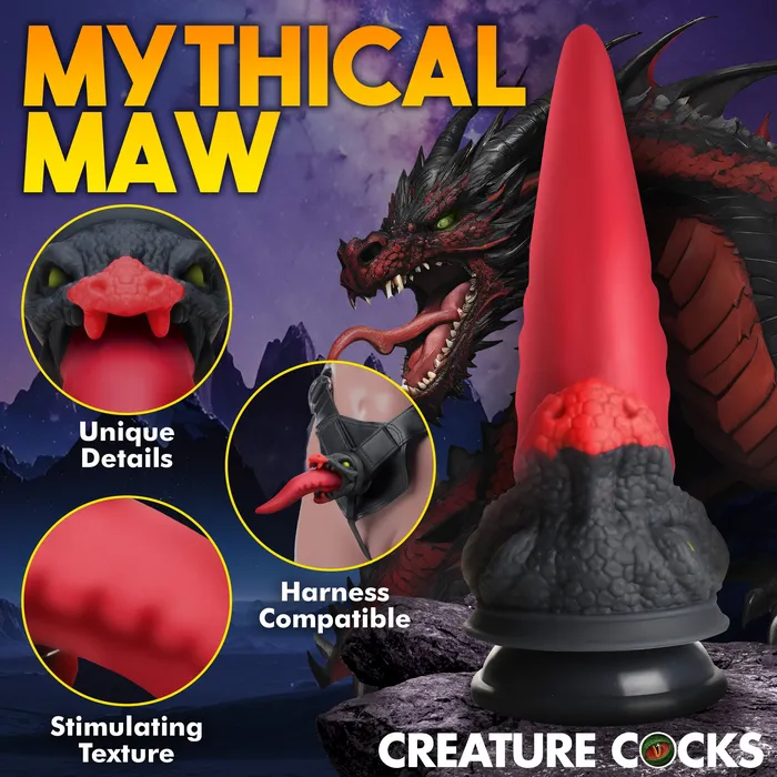 XR Brands Dildos Dragon Roar Silicone Dildo