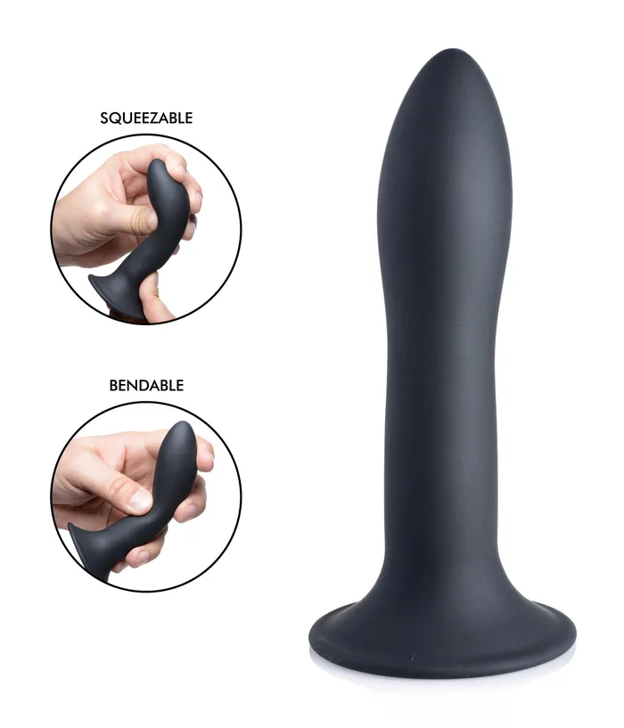 XR Brands Dildos Squeezable Slender Dildo Black